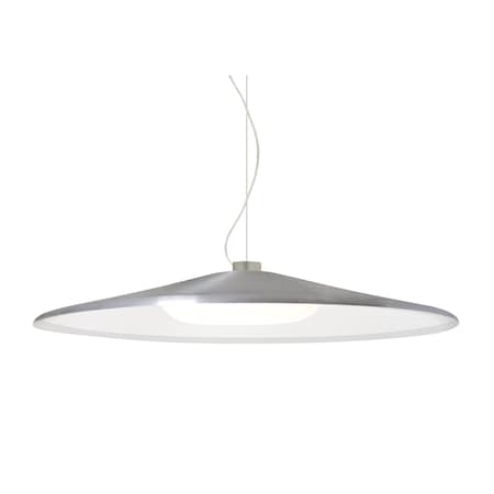 Besa Lighting Swan Cable Pendant, Silver/Opal, Satin Nickel Finish, 1x23W LED 1KX-SWANSL-LED-SN